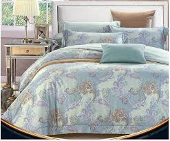 Nova coleção 🌈 aço inoxidável! Mint Green Blue Paisley Bedding Set Egyptian Cotton Sheets Luxury Brand King Queen Size Quilt Duvet Cover Bedspreads Linen 80 Bedspread King Linen Jacquardlinen Silk Aliexpress