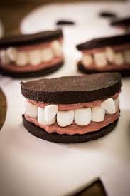 I wonder if there's a different cookie that would work? The Scariest Halloween Cookies Ever Scary Halloween Cookies Halloween Desserts Halloween Cookies