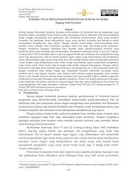 4 contoh surat peringatan resmi. Pdf Pekerja Tetap Menghadapi Pemutusan Hubungan Kerja