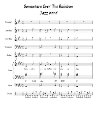 Guitar solo (with tabs) / easy. Somewhere Over The Rainbow Sheet Music For Piano Trumpet In B Flat Trombone Drum Group More Instruments Mixed Ensemble Musescore Com