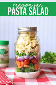 Creamy Ranch Pasta Salad Recipe Mason Jar Lunch Salad Jar Recipe Mason Jar Salad