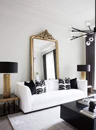Too much black in the some people do have the knack of making all black living room look artistic and mystical. Simple Stylish Black White Gold Living Room Decoration Gold Living Room Gold Living Room Decor Living Room White