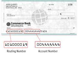 Bank routing number chart below. Checking Routing Number Commerce Bank