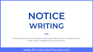 Here is one basic notice writing format from the aforementioned format, it might become evident that notice writing involves a substantial amount of terminology. Public Notice Writing Notice Types Notice Format Sample Of Notice Example Of Notice Affidavit