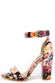 Blue flat floral sandals vgc next 6/39. Cute Floral Heels Ankle Strap Heels Dress Sandals 35 00 Lulus