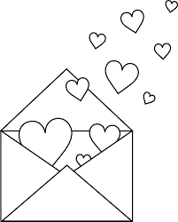 Colorable Love Letter Free Clip Art Clip Art Free Clip Art Coloring Pages