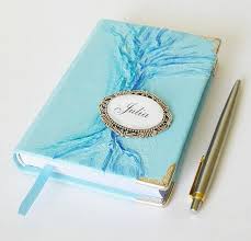 Blue Notebook Custom Leather Journal Turrquoise Diary For Etsy Diary For Girls Leather Journal Unique Gifts For Girls