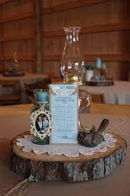 Antique Oil Lamps Used As One Of 4 Different Centerpieces Rustic Wedding Centerpieces Oil Lamp Centerpiece Wedding Centerpieces