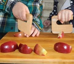 Safe Wooden Children S Knife Chop Chop Maple Wood Vegetable And Fruit Cutter Wooden Chopper Knife For Kids Kitchen Toy Kitchen Kids Kitchen Montessori