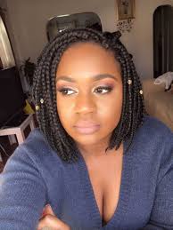 This bob follows the popular asymmetrical style, and the thickness of. Box Braid Bob Short Bob Braids Short Box Braids Short Box Braids Hairstyles