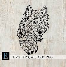 Download 28 Cricut Ideas Mandala Wolf Zentangle Animals Zentangle