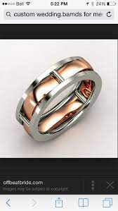 Men S Platinum And Rose Gold Wedding Band Rings For Men Mens Wedding Bands Unique Mens Wedding Rings