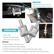 1/4" 6mm Non Return One Way Check Valve for Fuel Line Oil Petrol Diesel  Aluminium Silver : Amazon.ca: Automotive