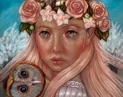 Blodeuedd' 12 X 8 Fantasy Print by Danielle Barlow