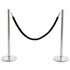 Lancaster Table Seating 40 Silver Rope Style Crowd Control Guidance Stanchion Set With 5 Black Rope Lancaster Table Table Seating Crowd Control