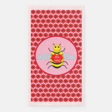 10% savings on this collection thru june 2nd. Cute Valentines Day Bee Paper Guest Towels Zazzle Com Paper Guest Towels Guest Towels Valentines