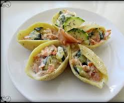 Conchiglioni Courgettes Et Saumon Fume Pates En Forme De Coquillage Recette Conchiglioni Saumon Fume Recettes De Cuisine