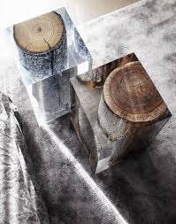 Acrylic Glass Nilleq Hekla Side Table Stool Amazing Resin Resin Furniture Wood Resin