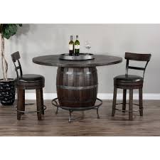 Shop discount round and square pub tables, bar tables, gathering tables, and counter height table sets for your pub and bistro. Homestead Round Wine Barrel Base Pub Table Set By Sunny Designs Furniturepick