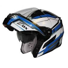 Zox Condor Svs Modular Helmet Delta Blue Leather King Kingspowersports