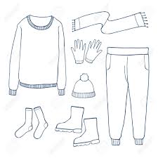 Winter Clothes Set Outline Hand Drawing Doodles Vector Illustration Royalty Free Cliparts Vectors And Stock Illustration Image 67810272 Winter is the coldest season of the year in polar and temperate zones (winter does not occur in most of the tropical zone). winter clothes set outline hand drawing doodles vector illustration