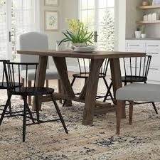Foundstone Stephen Pine Solid Wood Dining Table Reviews Wayfair Farmhouse Table Chairs Rustic Dining Room Dining Table In Kitchen