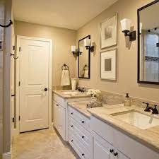 Amazing gallery of interior design and decorating ideas of whitewashed bathroom cabinets in dining rooms, laundry/mudrooms, bathrooms by elite interior designers. Bathroom Neutral Wall And Counters White Cabinets And Tile In Shower And Around T Traditional Bathroom White Bathroom Cabinets Traditional Bathroom Designs