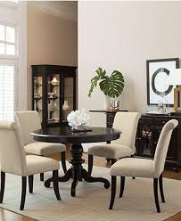 Bradford 5 Piece Round Dining Room Furniture Set With Upholstered Chairs Reviews Furniture Macy S Dining Room Furniture Sets Round Dining Room Dining Room Furniture Collections