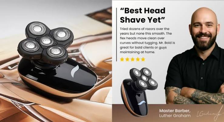 Mr. Bold Pro Head Shaver &ndash; Clean Bald Look Made Easy