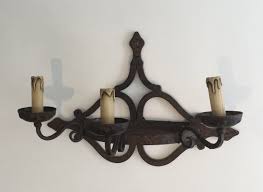 Free delivery and returns on ebay plus items for plus members. Large Wrought Iron Wall Sconce French Circa 1950 Wall Lights