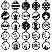 Ihr sucht nach weihnachtskugeln zum ausmalen? Plotterdatei Set Weihnachtskugeln Bundle