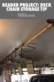 reader project overhead chair rack chair storage cottage storage deck chairs