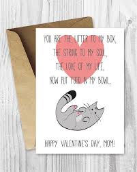 Funny Printable Valentine S Day Mom Card Cat Moms Etsy Mom Cards Valentines Printables Dad Cards