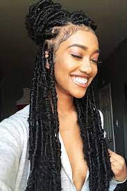 45 Fantastic Crochet Braids To Take Your Natural Hair To The Next Level Faux Locs Hairstyles Locs Hairstyles Natural Hair Styles