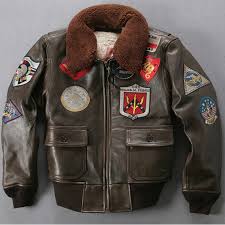 Us 243 75 25 Off Avirex Fly Fur Collar Genuine Leather Jacket Men Brown Thick Sheepskin Flight Jacket Black Mens Winter Leather Coat Pilot Suit In