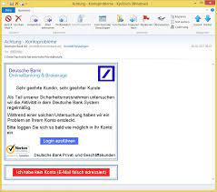 Umso wichtiger ist es, dass wir integer handeln und uns an die hohen ethischen standards halten, die sich im verhaltenskodex der deutschen bank widerspiegeln. Achtung Kontoprobleme Von Deutsche Bank Ag Direkt Deutschebank De Vorsicht E Mail