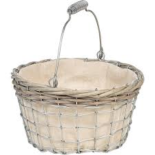 Panier souple osier mini panier en osier panier souple en paille tressée acheter panier osier comment faire un petit panier en osier. Panier Metal Et Osier Rond La Ruche Des Passions