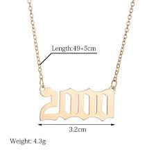 Jenniferdz1 Gift For Women Girls 1989 To 2000 Birthday Year Number Year Pendant Chokers Necklaces Jewelry Shopee Brasil