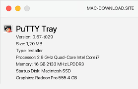 Quality client for telnet, sfto and ssh protocols, equipped with additional features. Download Putty Tray 0 67 T029 For Free From Mac Download Site