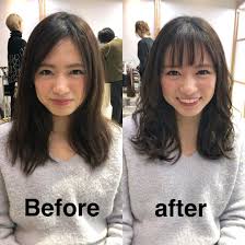 ずっと前髪が長かったけど 就活で髪を暗くしないといけなくて 暗く
