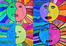 Science activity moon phases we share the same moon. Sun And Moon In Warm And Cool Colors Arte A Scuola