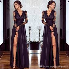 Questo vestito è disponibile solo in colore rosso. Acquista Abiti Da Sera Celebrita Abiti Da Spettacolo Di Abiti Da Sera Lunghi In Chiffon Con Scollo A V Eleganti In Spacco E Maniche Lunghe A 93 8 Dal Magicweddingdresses It Dhgate Com