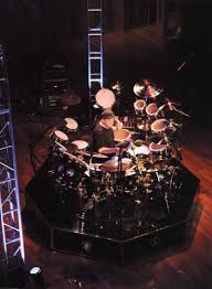 Neil peart, drummer with canadian rock band rush, behind his drumkit during a soundcheck ahead of the band's gig at the gaumont in southampton, hampshire. Neil Peart Anatomy Of A Drum Solo Video Artwork