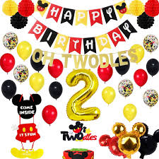 We did not find results for: Buy Mickey Mouse 2nd Birthday Party Supplies Twodles Birthday Party Supplies Pack Includes A Mickey Themed Birthday Banner An Oh Twodles Banner A Twodles Cake Topper 15 Latex Balloons 5 Confetti