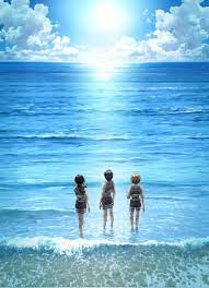 Dophin beach blue star fish shell 00011 floor decals 3d wallpaper wall mural stickers print art bathroom decor living room kitchen waterproof business home office gift. Attack On Titan Mikasa Eren And Armin Sea Oceano Mar Wallpaper Attack On Titan Anime Attack On Titan Attack On Titan Fanart