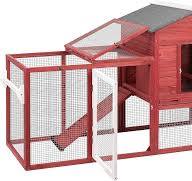 Amazon.com: Gowoodhut Gallinero de madera maciza con jaula ...