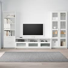 Brimnes Tv Storage Combination Glass Doors White 126x16 1 8x74 3 4 Ikea In 2020 Living Room Tv Wall Living Room Tv Tv Storage