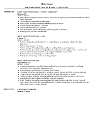 body shop technician resume samples