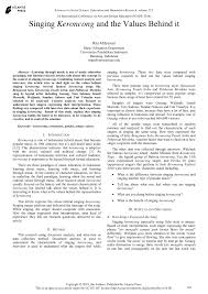 Bapak jokowi kaget mendengar besarnya gaji pekerja indonesia di malaysia. Pdf Singing Keroncong And The Values Behind It