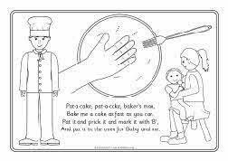 This classic nursery rhyme is a great way to help your preschooler learn addition. Pat A Cake Colouring Sheets Sb7325 Sparklebox Nursery Rhymes Resources Nursery Rhyme Theme Nursery Rhymes